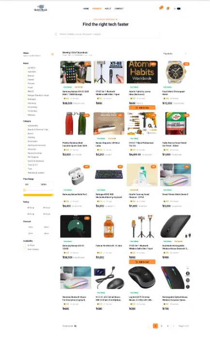 Quick Buzz E-Commerce — screenshot 1